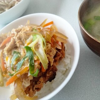 惣菜チキン竜田で親子丼